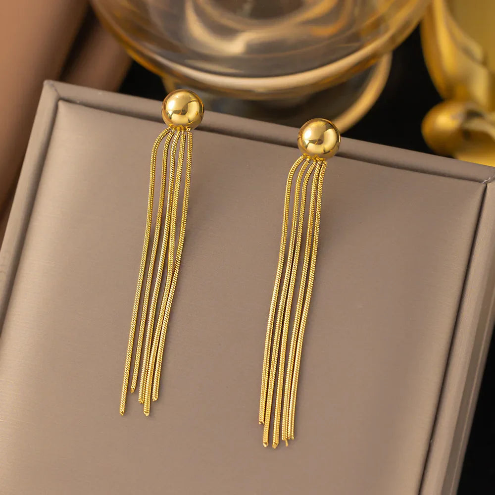 Tassel Ball Earrings