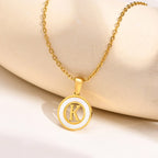 Coin Initial Necklace