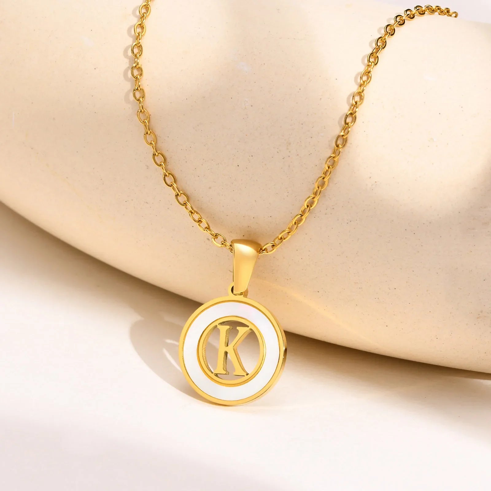 Coin Initial Necklace