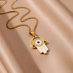 Hamsa Evil Eye Necklace
