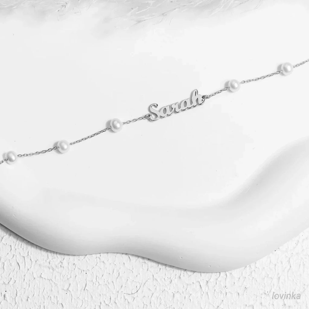 Custom Name Pearl Bracelet