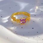 Violet Clover Ring