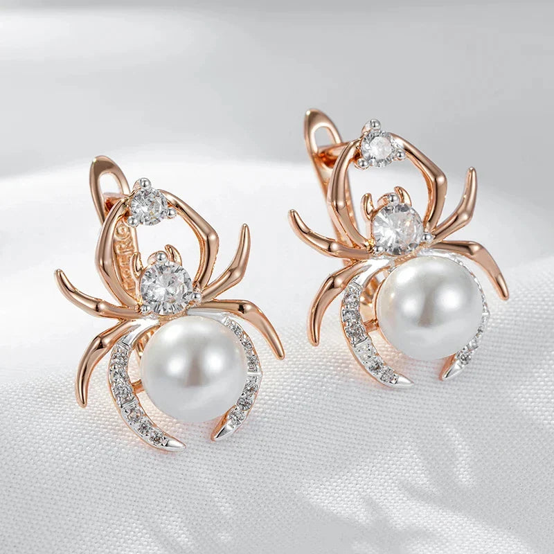 Spider Pearl Earrings