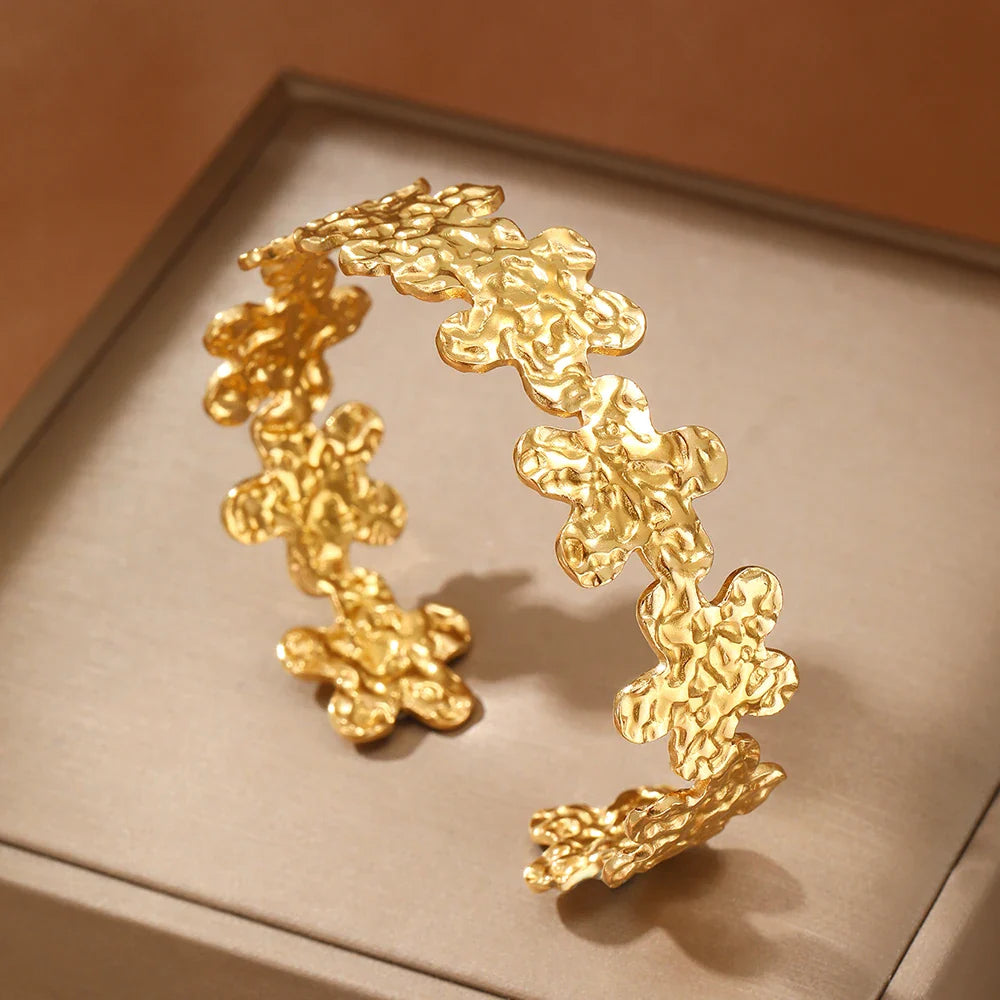 Battered Floral Cuff