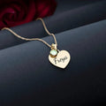 Custom Heart Birthstone Name Necklace
