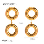 18k Circle Hoops Jewelry Set