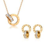 Roman Numeral Necklace & Earrings