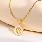 Coin Initial Necklace