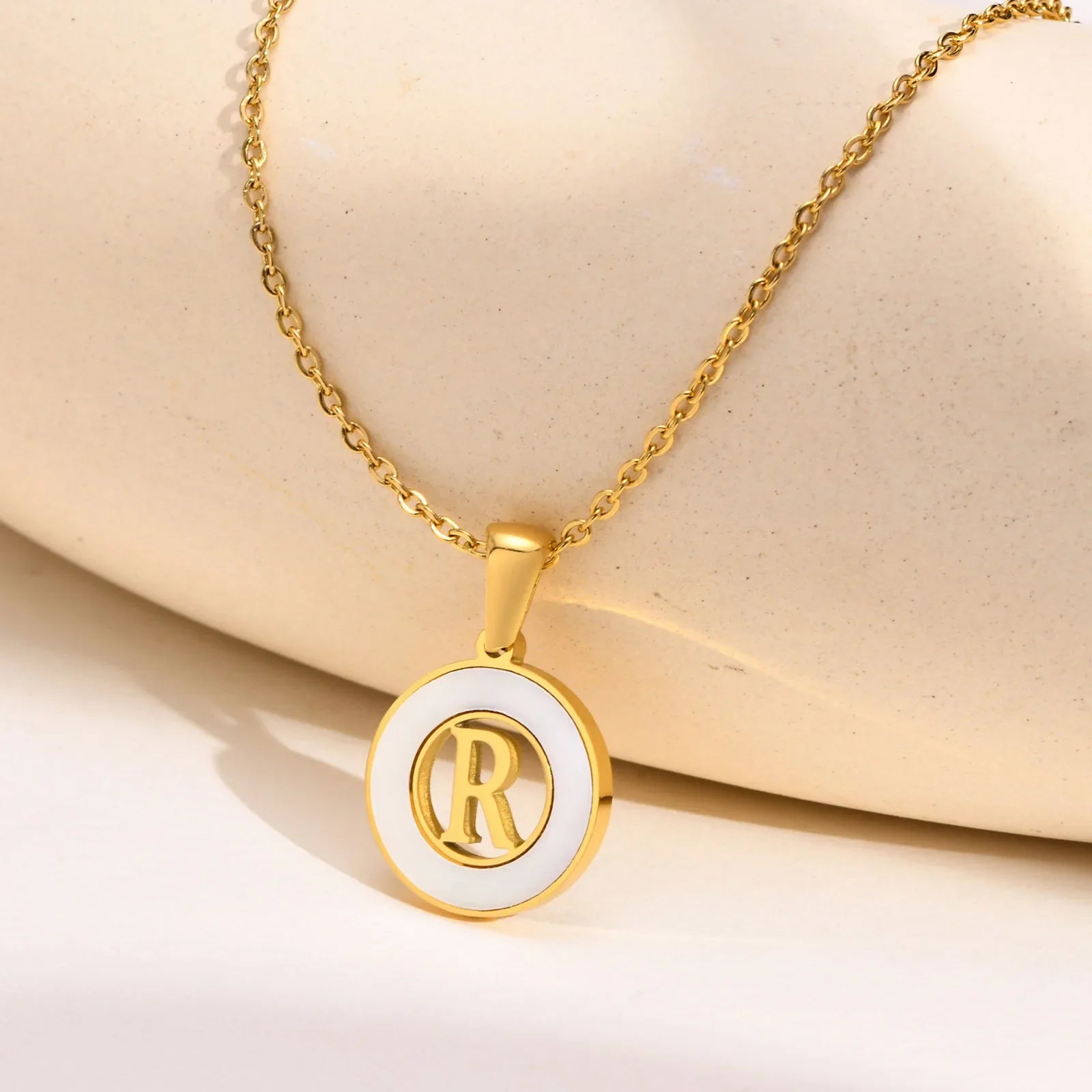 Coin Initial Necklace