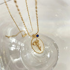 Birth Flower & Stone Necklace