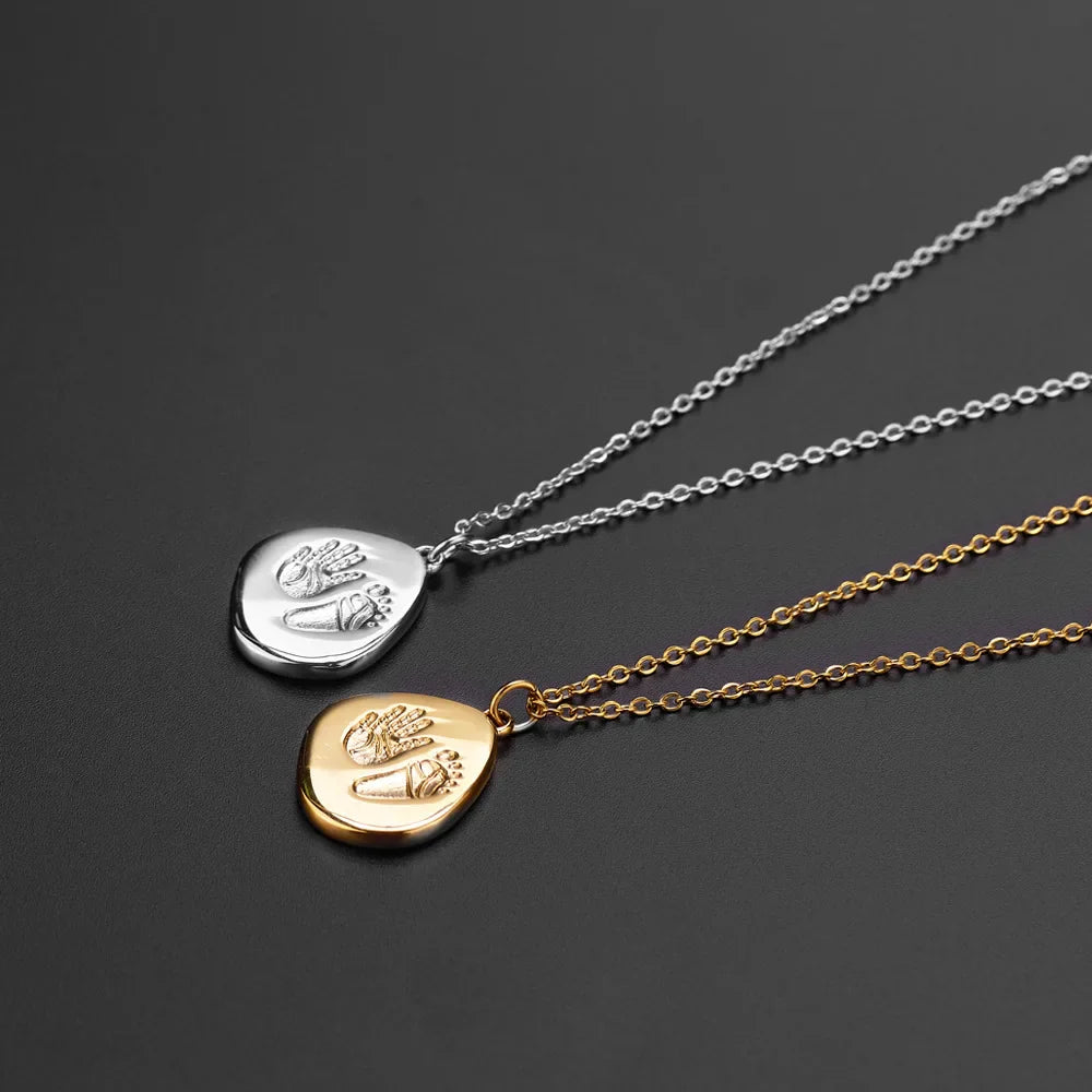 Foot & Hand Print Necklace