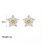 Dainty Crystal Flower Earrings