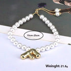Pearl Balloon Initial Bracelets
