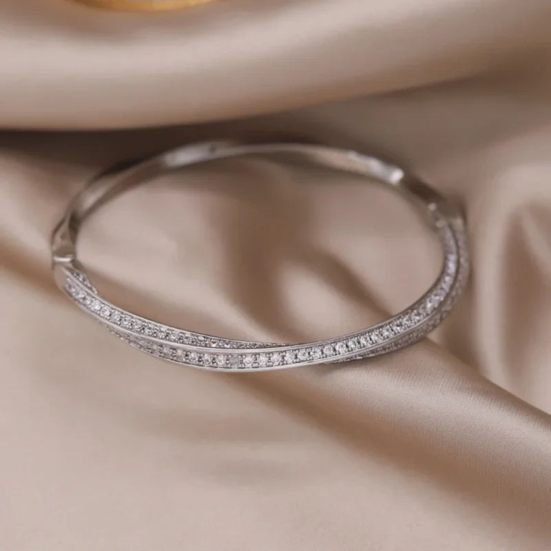 Twisted Crystal Bangle