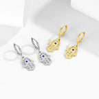 Evil Eye Hand Earrings