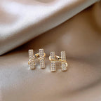 Snake Wrapped Bar Earrings