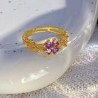 Violet Clover Ring