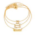 3PC Zodiac Anklets
