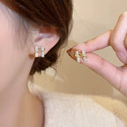 Snake Wrapped Bar Earrings