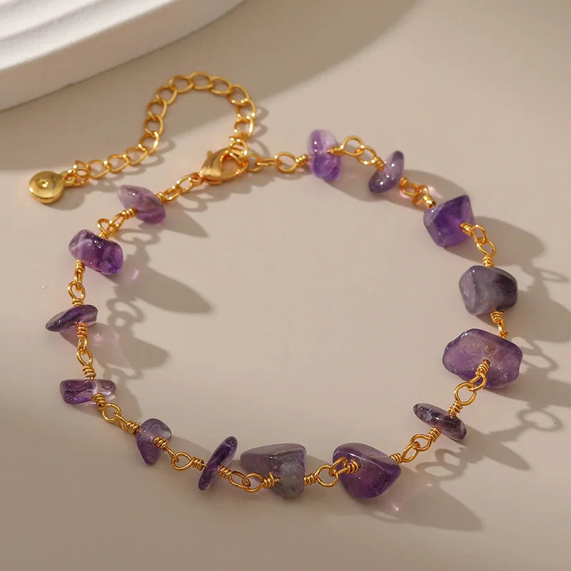 18k Purple Crystal Bracelet
