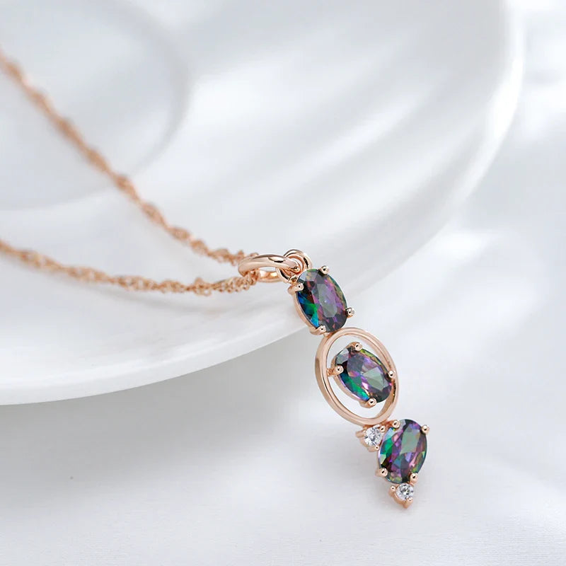 Iridescent Drop Necklace