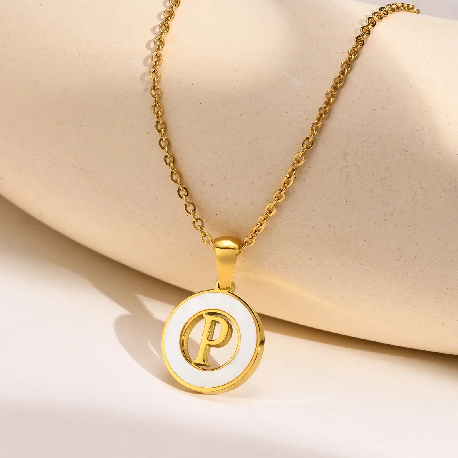 Coin Initial Necklace