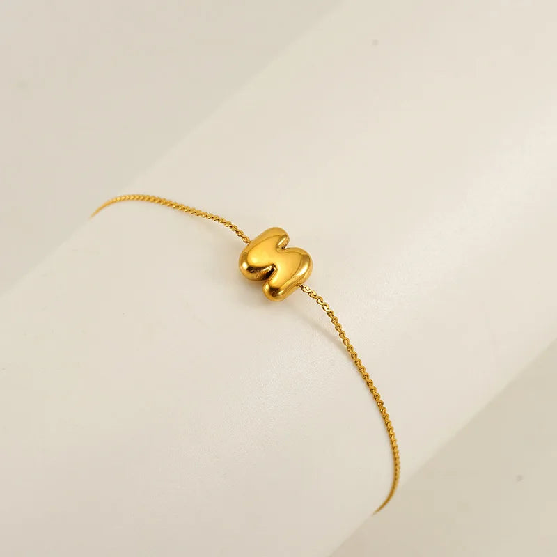 Dainty Bubble Initial Bracelets