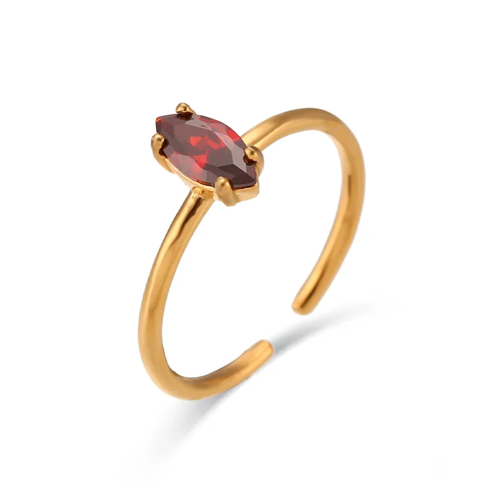 Minimalist Crystal Rings