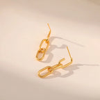 Minimal Chain Hoop Earrings