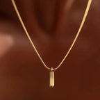 Unisex Minimalistic Ingot Chain