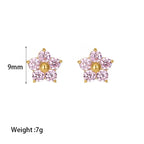Dainty Crystal Flower Earrings