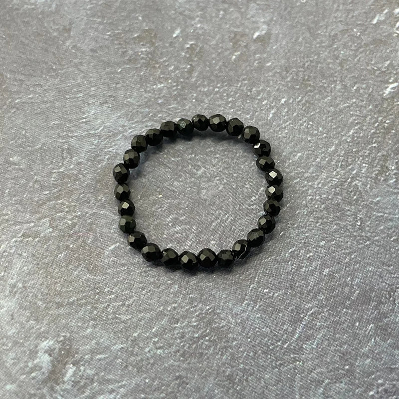 Obsidian Charm Ring