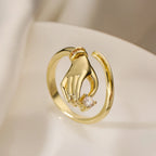 Hand Crystal Ring