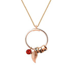 Circle Birthstone & Name Necklace