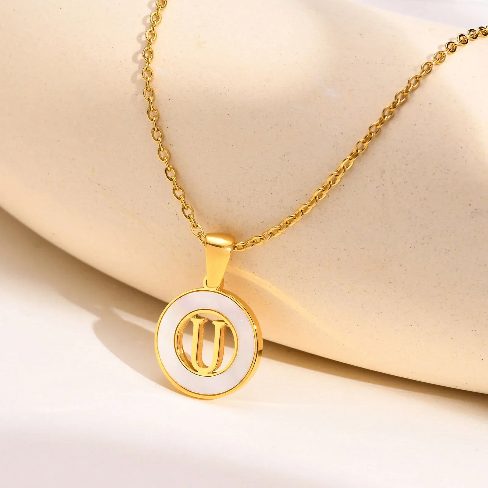 Coin Initial Necklace