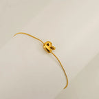 Dainty Bubble Initial Bracelets