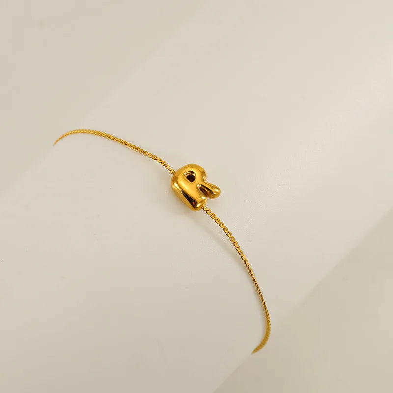 Dainty Bubble Initial Bracelets