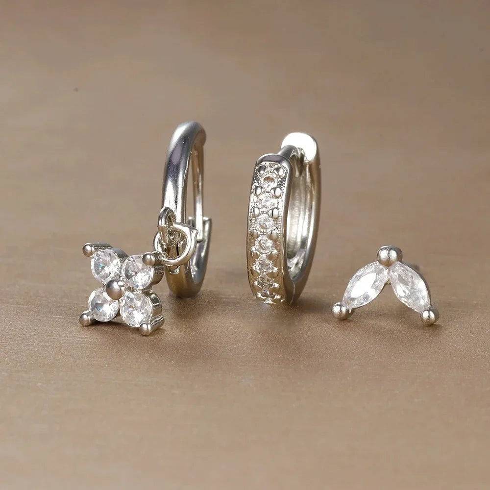 3PC Hoop Earring Set