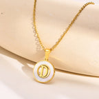 Coin Initial Necklace