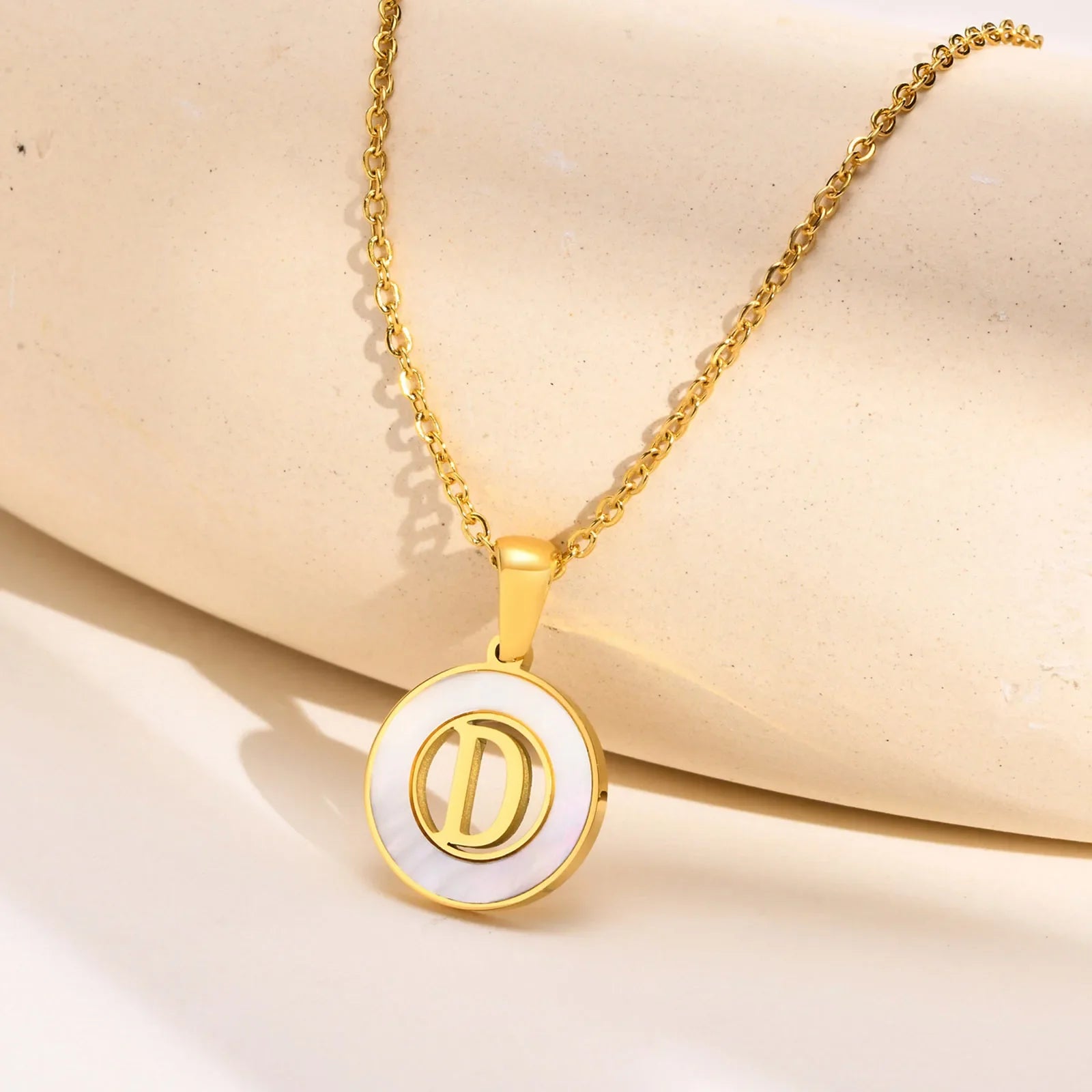 Coin Initial Necklace
