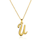 18k Cursive Initial Necklace