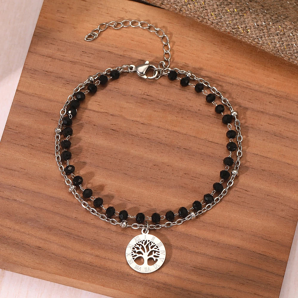 Tree Of Life Obsidian Bracelet