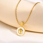 Coin Initial Necklace