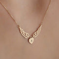 Angel Wing Initial Necklace