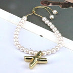 Pearl Balloon Initial Bracelets