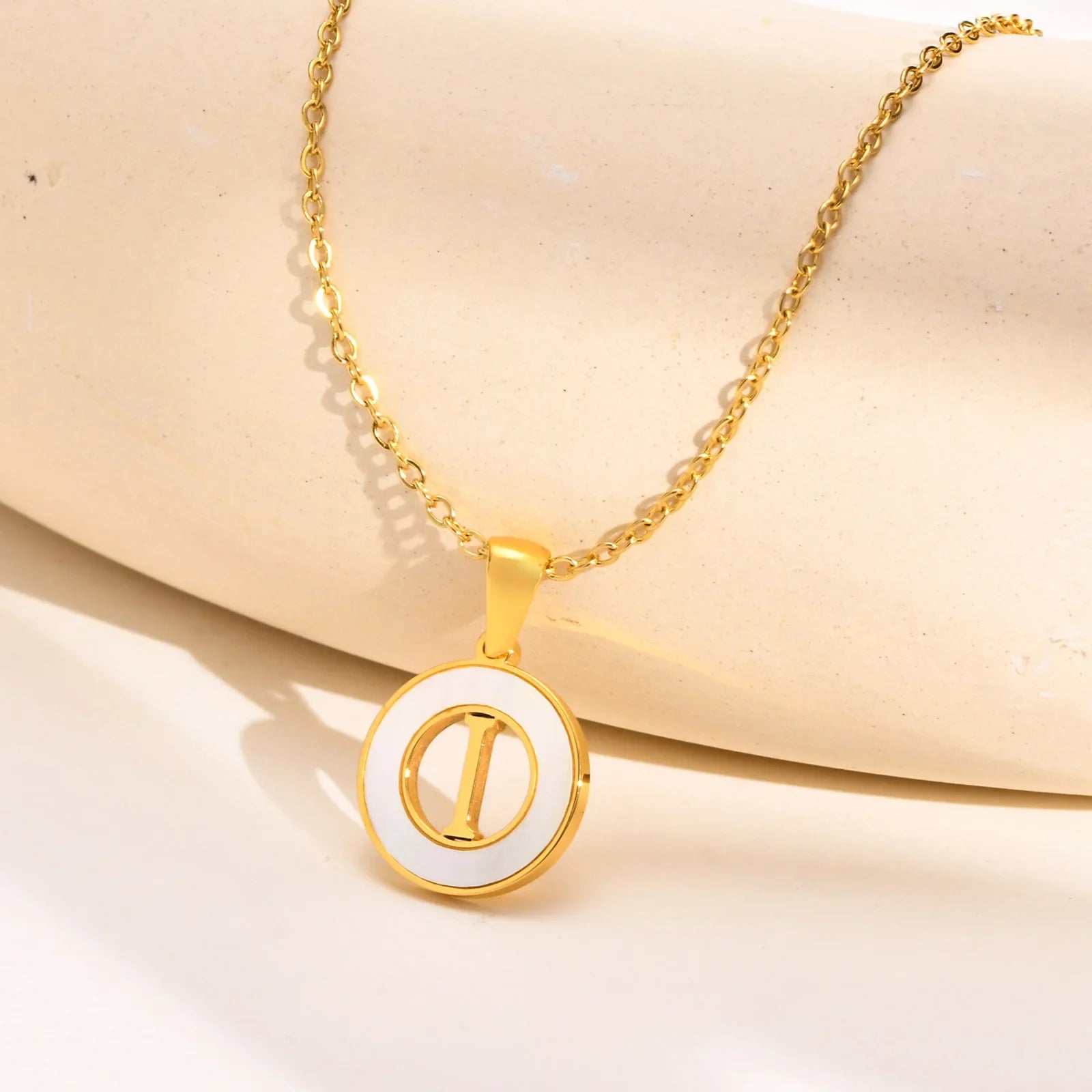 Coin Initial Necklace