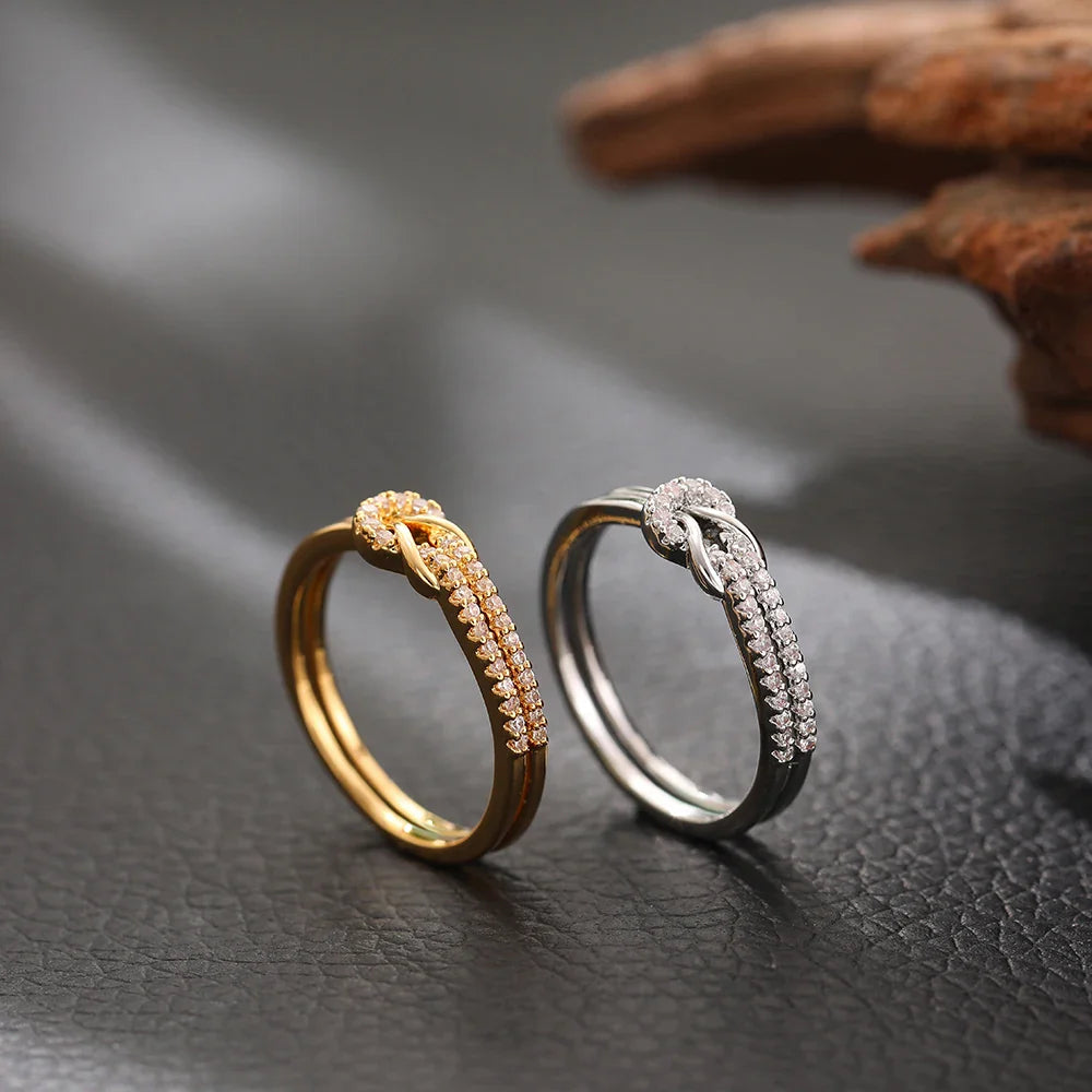 The Love Knot Crystal Ring