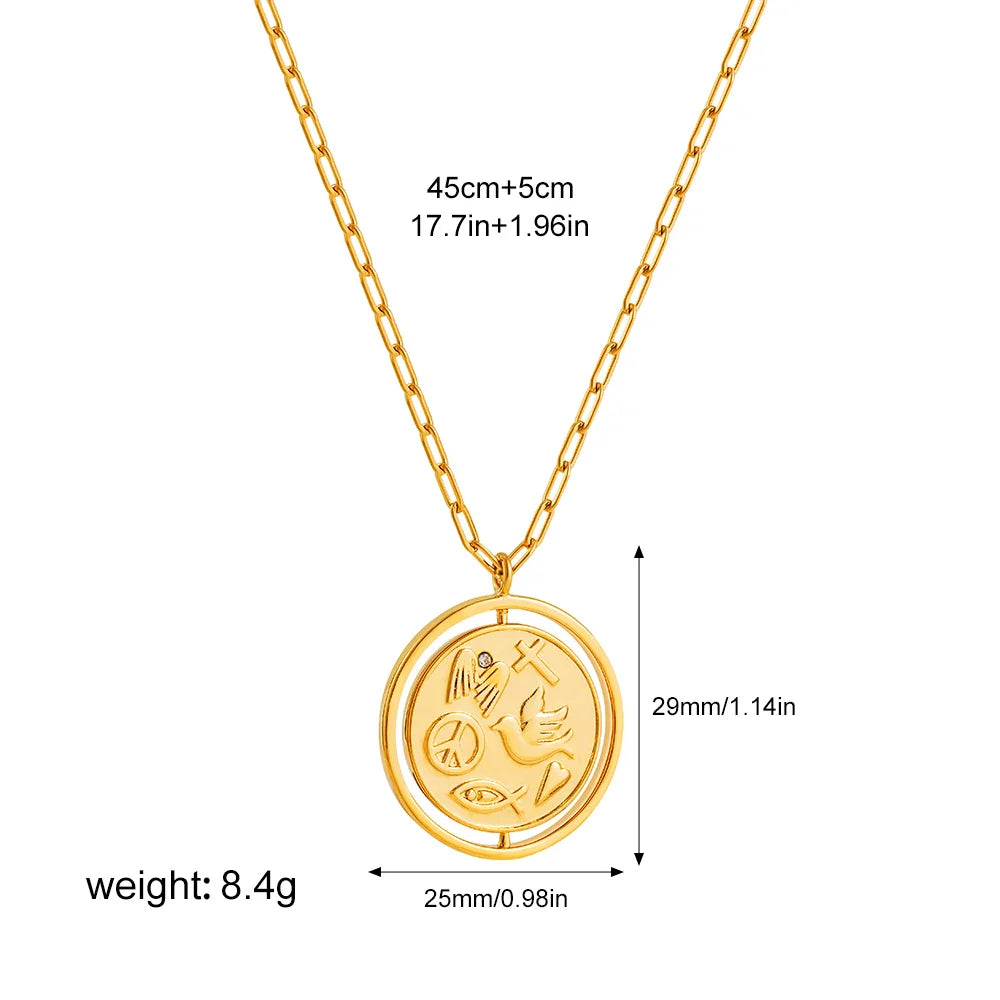 Retro Paperclip Pendant Necklaces