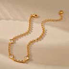 18k Minimal Gem Bracelet