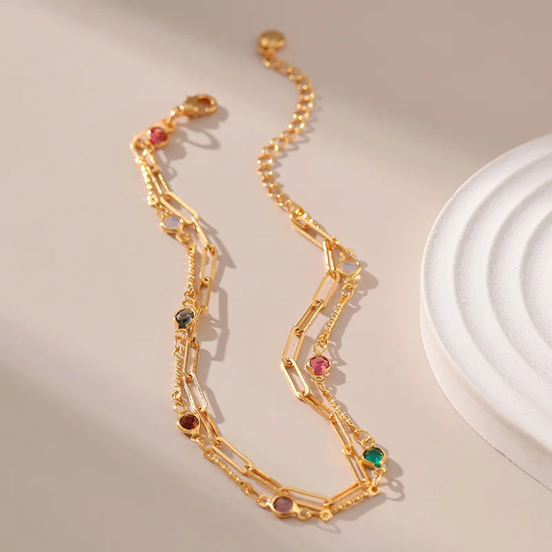 18k Double Layer Candy Bracelet
